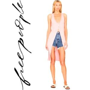FREE PEOPLE Gia Long Vest in Lilac Wine Sz Medium NWT